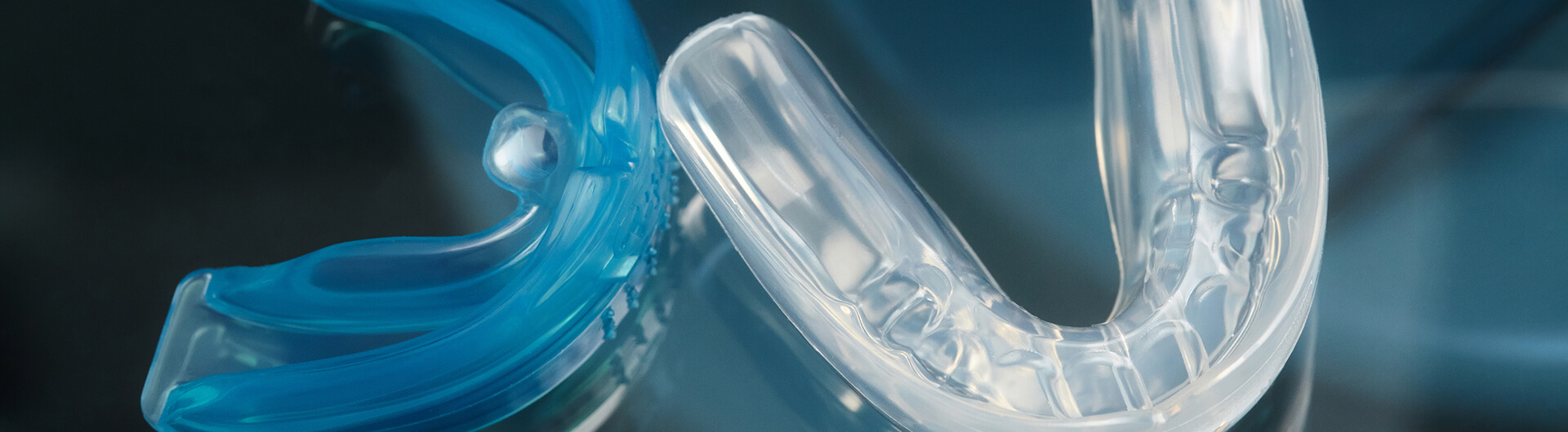 a pair of custom mouthguards