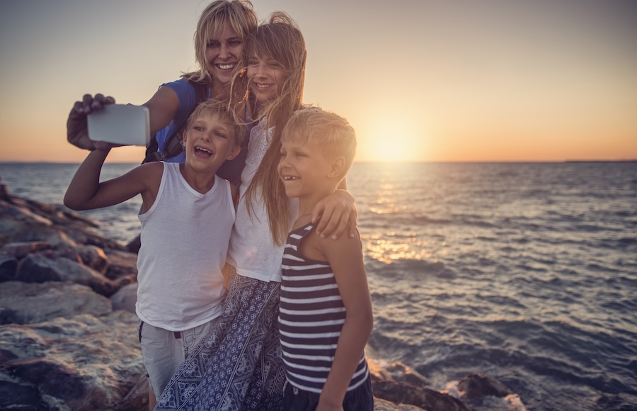 family at the end of summer before back to school dental checklist